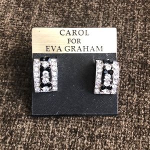 Carol for Eva Graham - Clip Earrings - Rhinestones